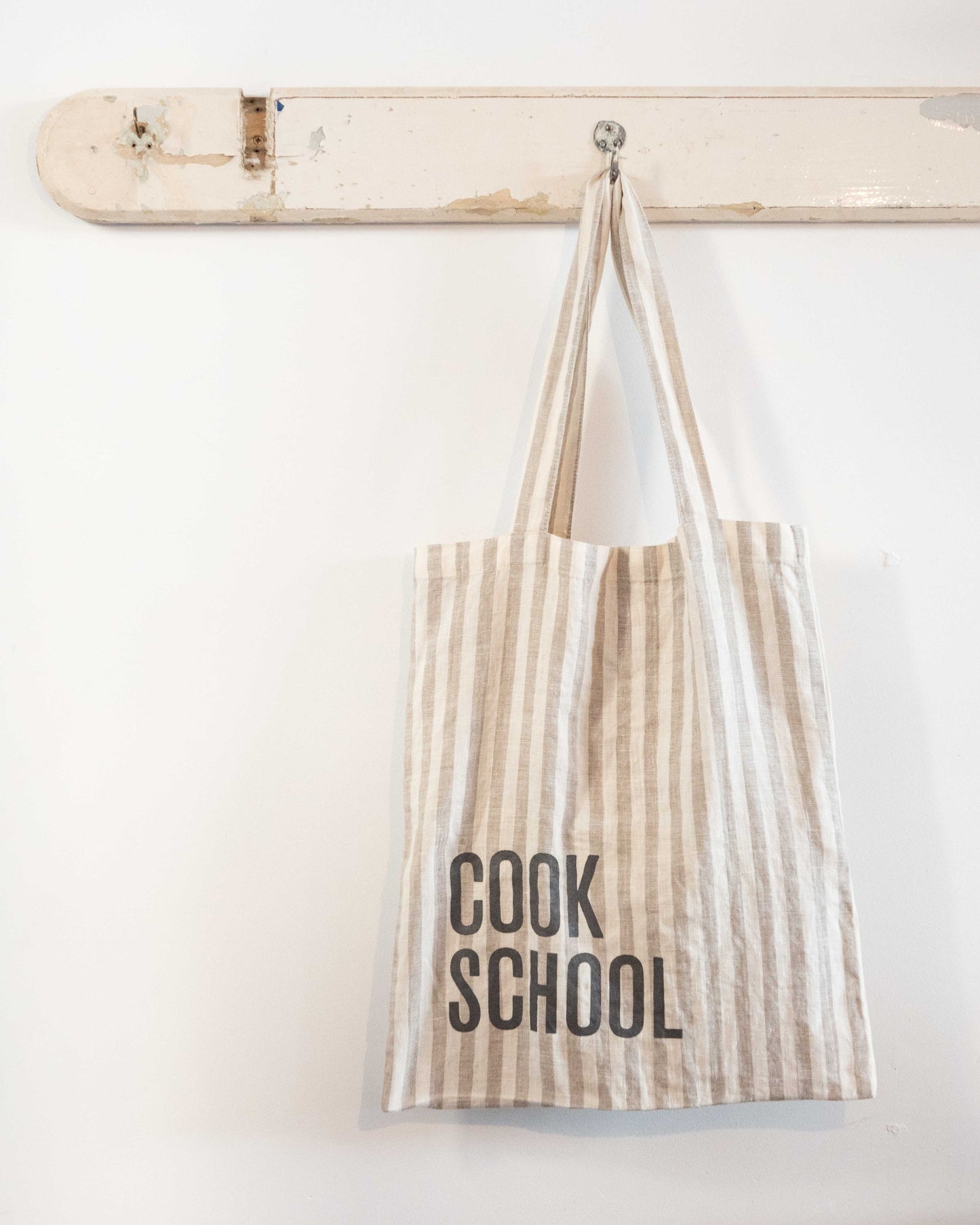 Cook School Washed Linen Tote Bag