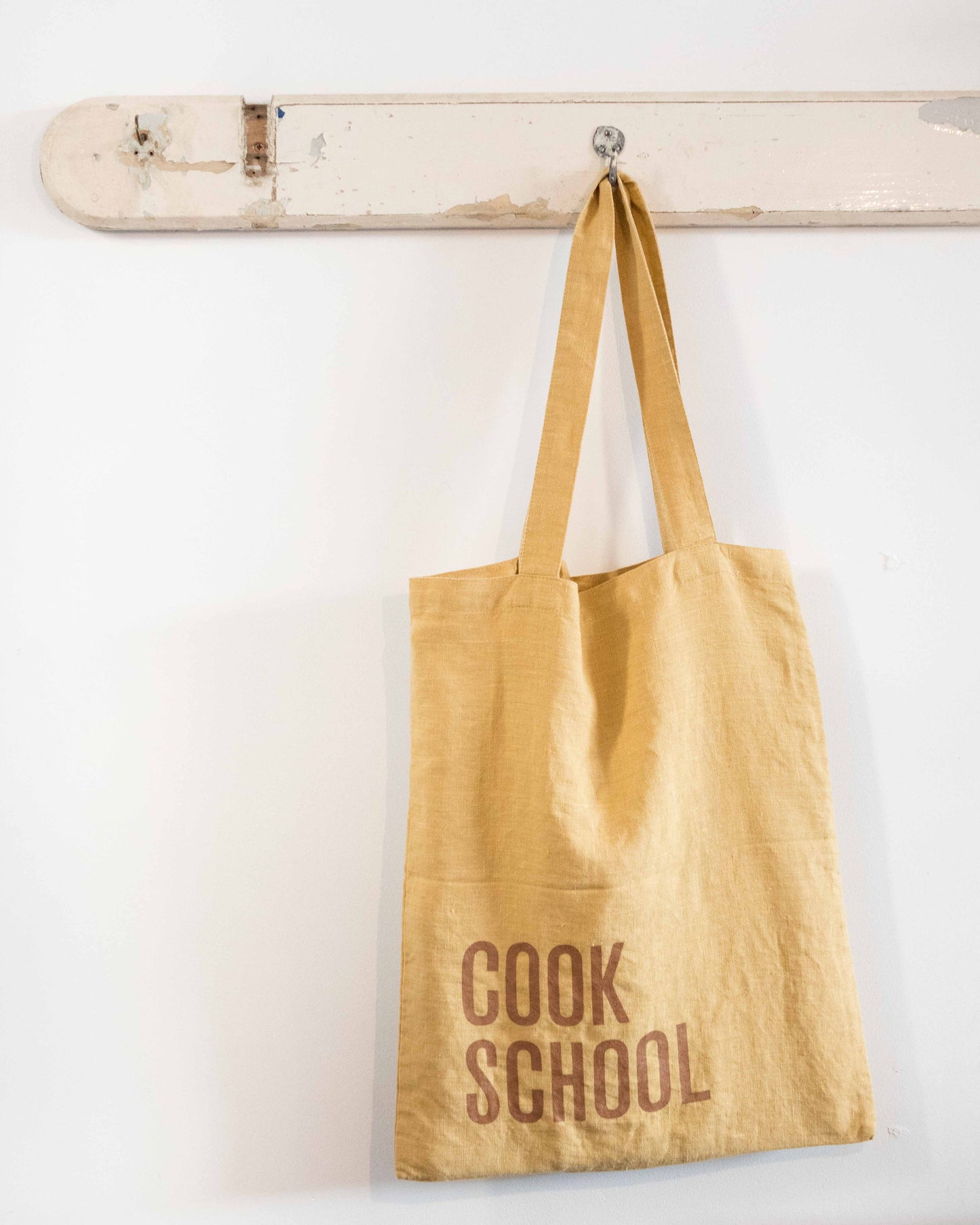 Cook School Washed Linen Tote Bag