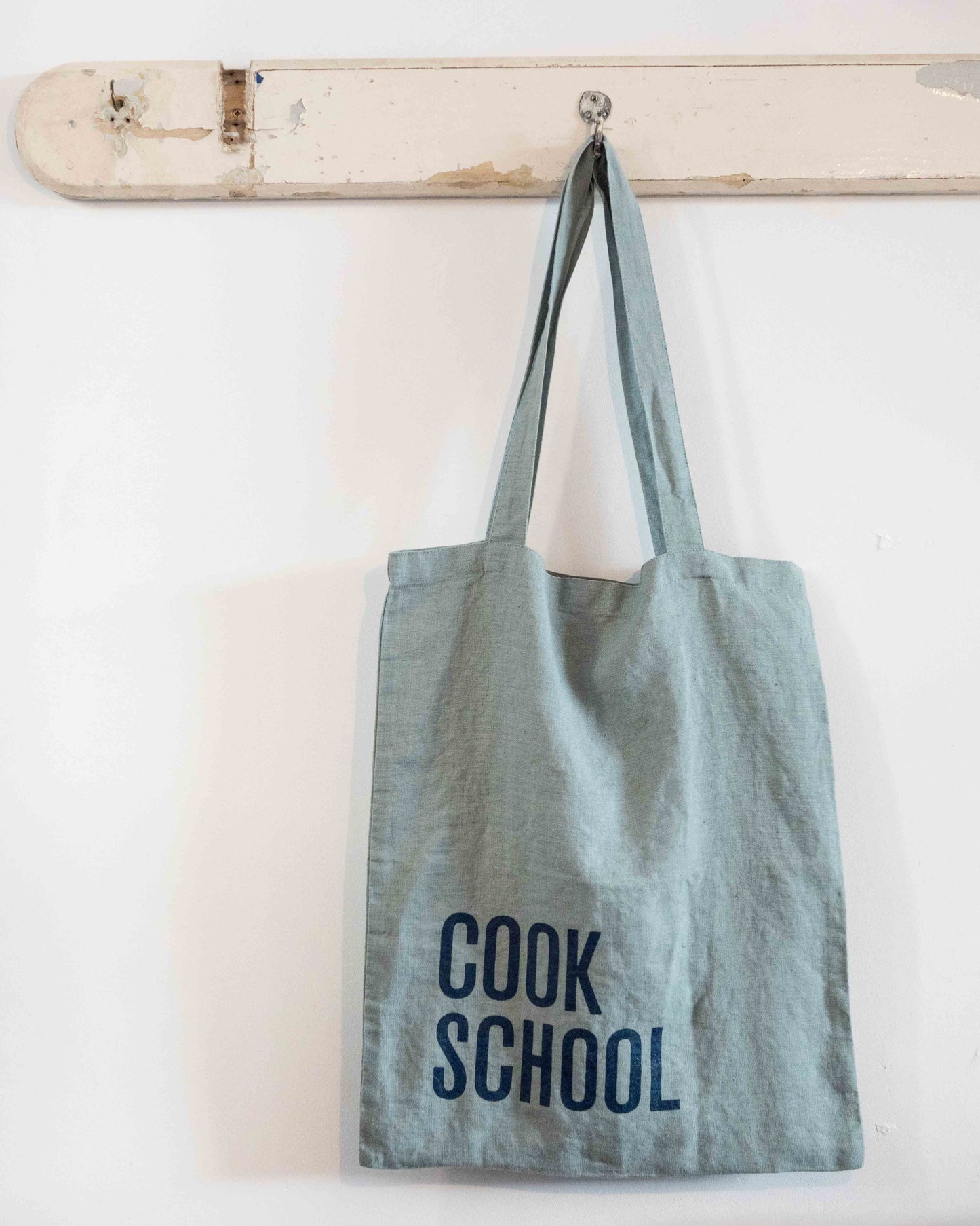 Cook School Washed Linen Tote Bag