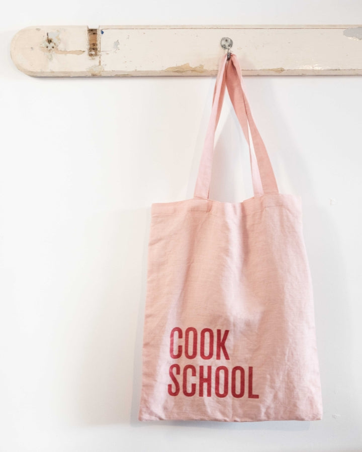 Cook School Washed Linen Tote Bag
