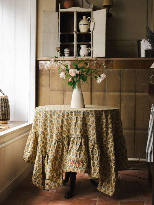 The Margot Hand Printed Tablecloth