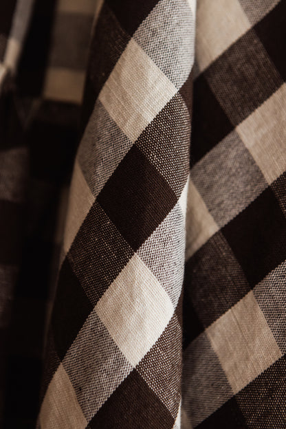 The Margot Chocolat Gingham Tablecloth