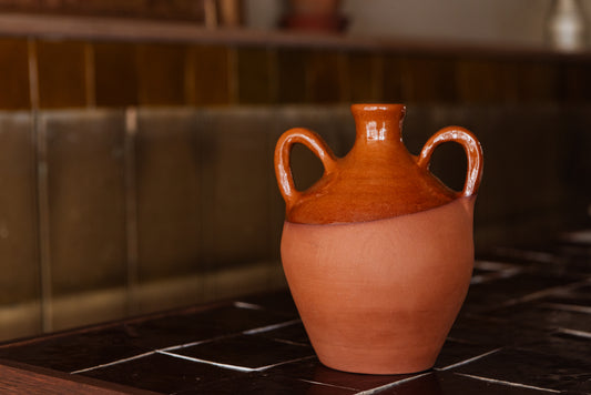 The Margot Doll Vase - Half Glazed Terracotta