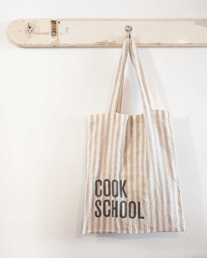 Cook School Washed Linen Tote Bag